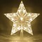 Christmas Tree Topper Star, 8.3" Crystal Star Tree Topper Lighted with Led Warm Lights, Battery Operated Outdoor Tree Toppers for Xmas Decoration, Star Ornament for Christmas Tree